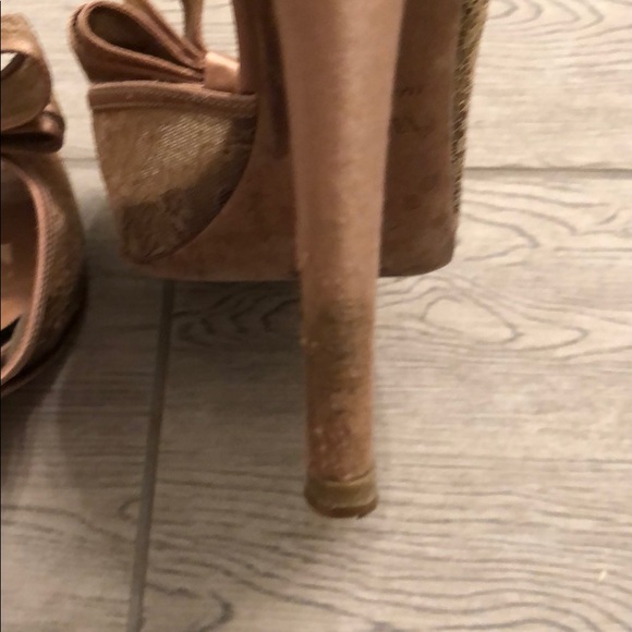 Valentino peep toe lace slip on Sandals size 39.5 - Picture 4 of 10